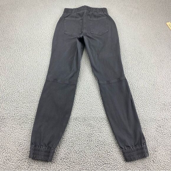 Spanx Stretch Twill Cargo Zipper Ankle Washed Black Pull-On Joggers  |  Size:  S - Picture 6 of 16